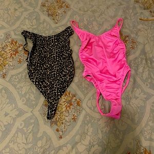 BOGO AMERICAN APPAREL BODYSUITS LEOPARD AND HOT PINK